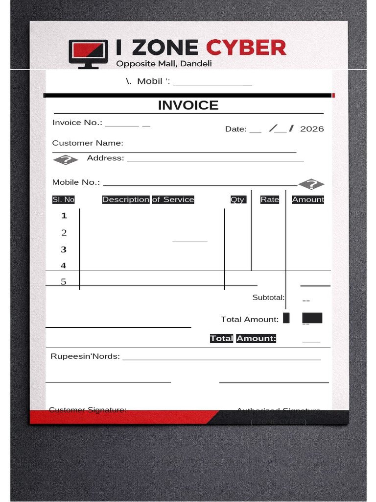 Invoice: /. Mobil | PDF