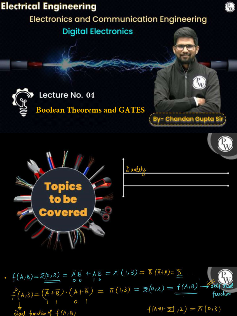 Digital Electronics Boolean Theorems and GATES 04 Class N @bijzli | PDF