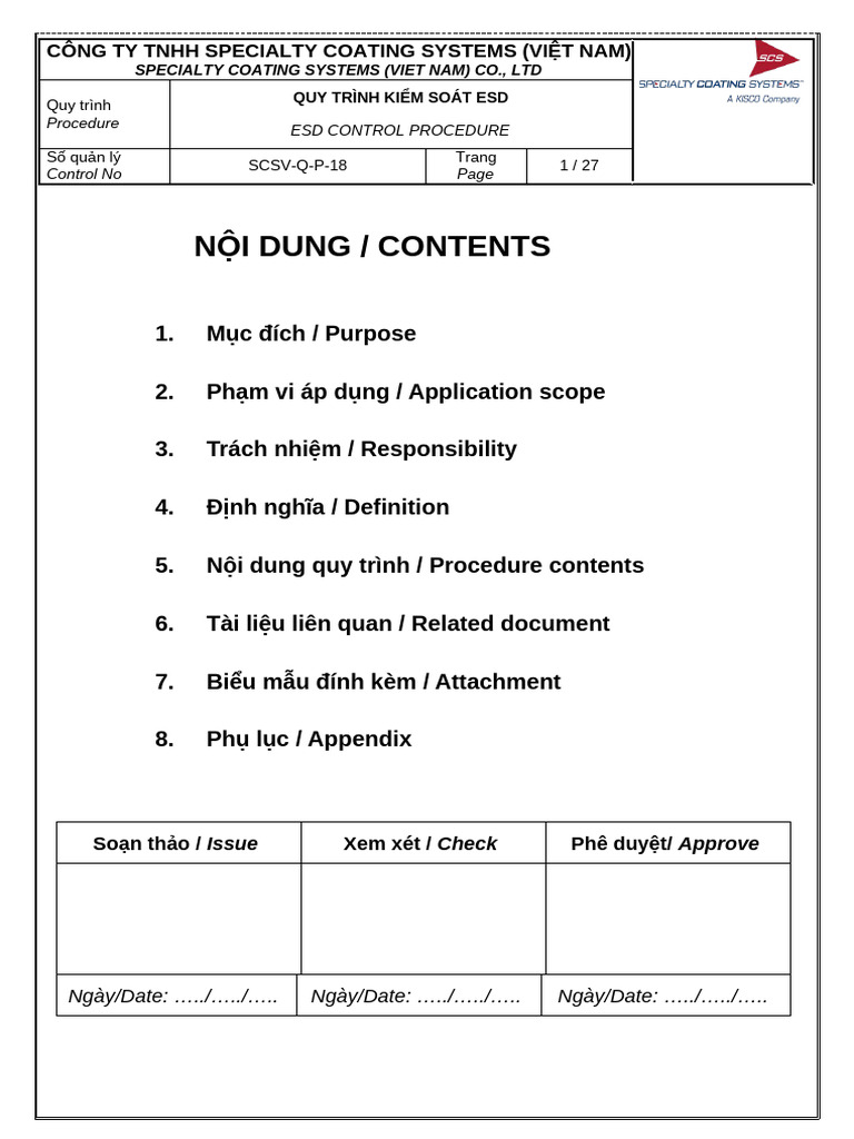 Esd Control Plan Ansi s20.20 | PDF