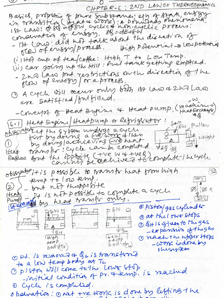 Chapter 6 - 2ndLaw-System Notes | PDF