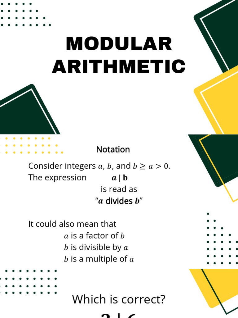 Modular Arithmetic | PDF | Elementary Mathematics | Abstract Algebra