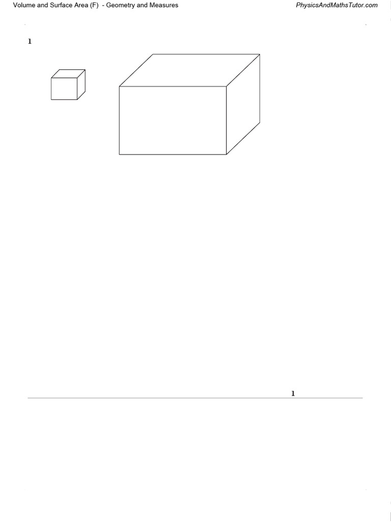 Volume and Surface Area (F) QP | PDF | Volume | Area