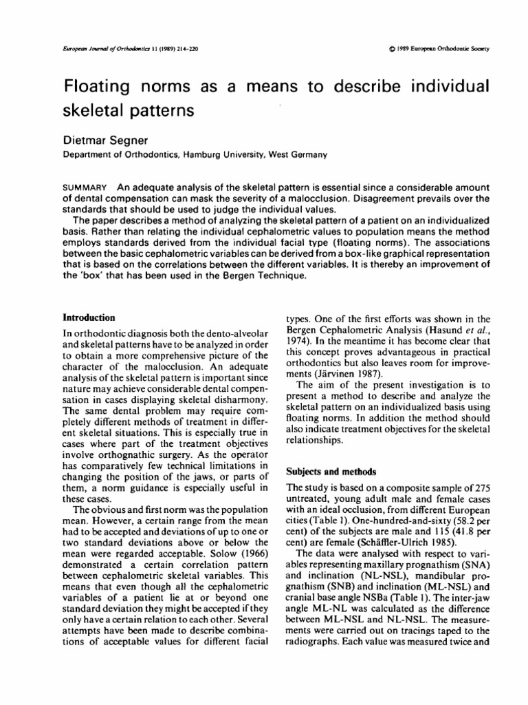 EJO Segner 1989 Floating Norms | PDF | Linear Regression | Standard Error