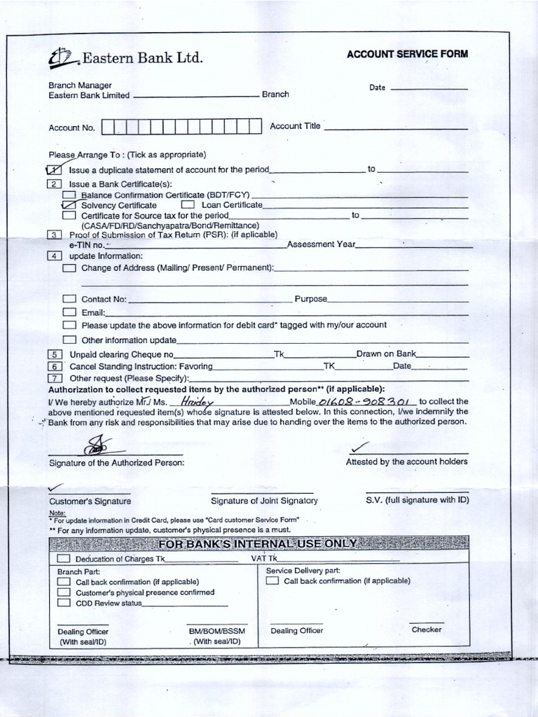 EBL Authorization Form | PDF