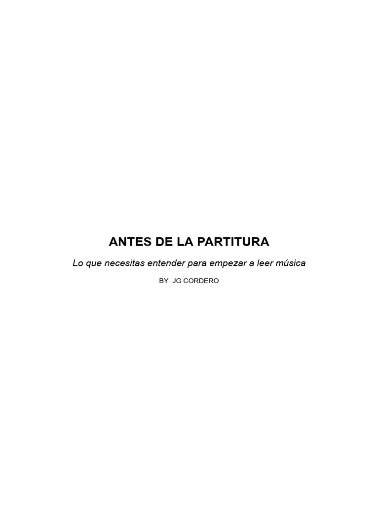 Antes de La Partitura | PDF | Clave | Ritmo