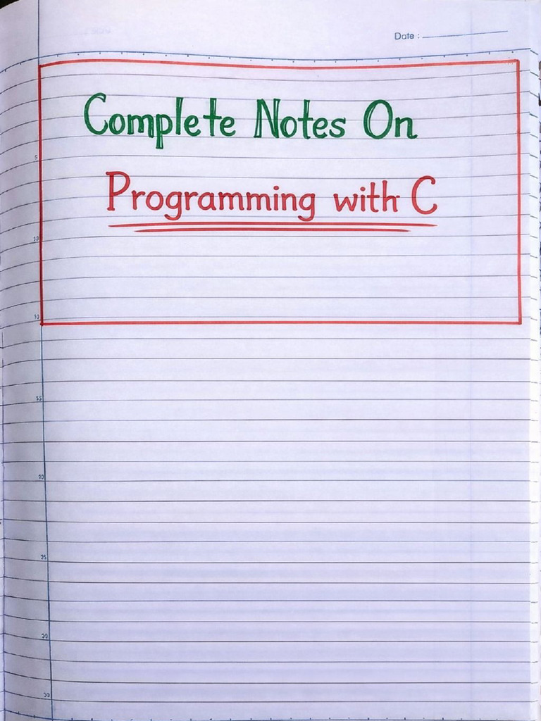 C Programming Complete Handwritten Notes.!! | PDF