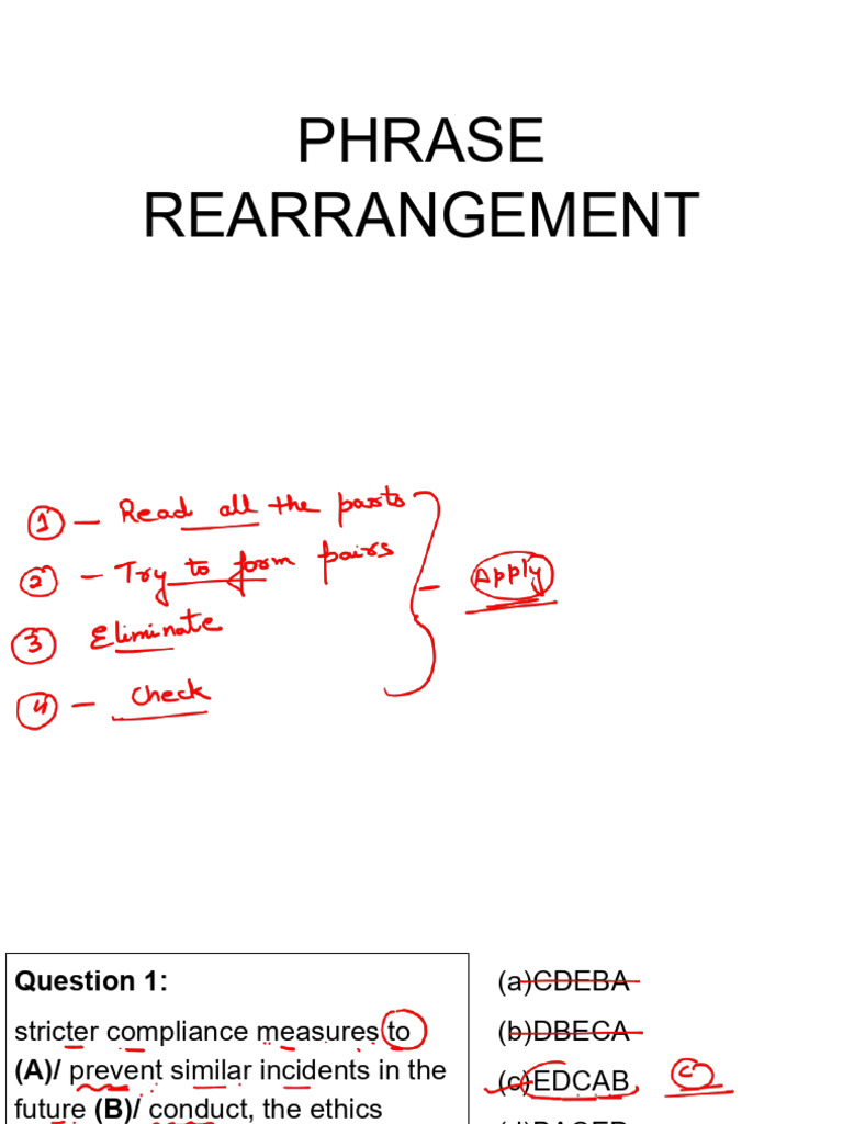 Phrase Rearrangement With Annotation 23rd Feb | PDF | Economies