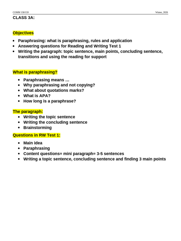 Class 3a Post | PDF