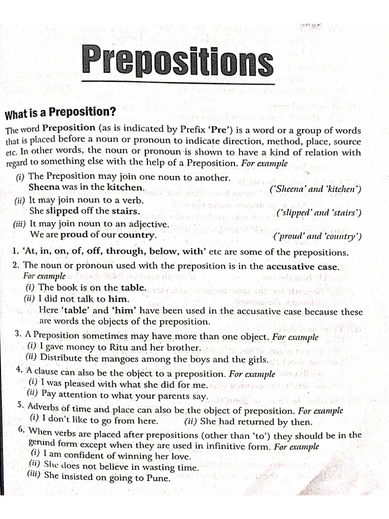 Prepositions | PDF