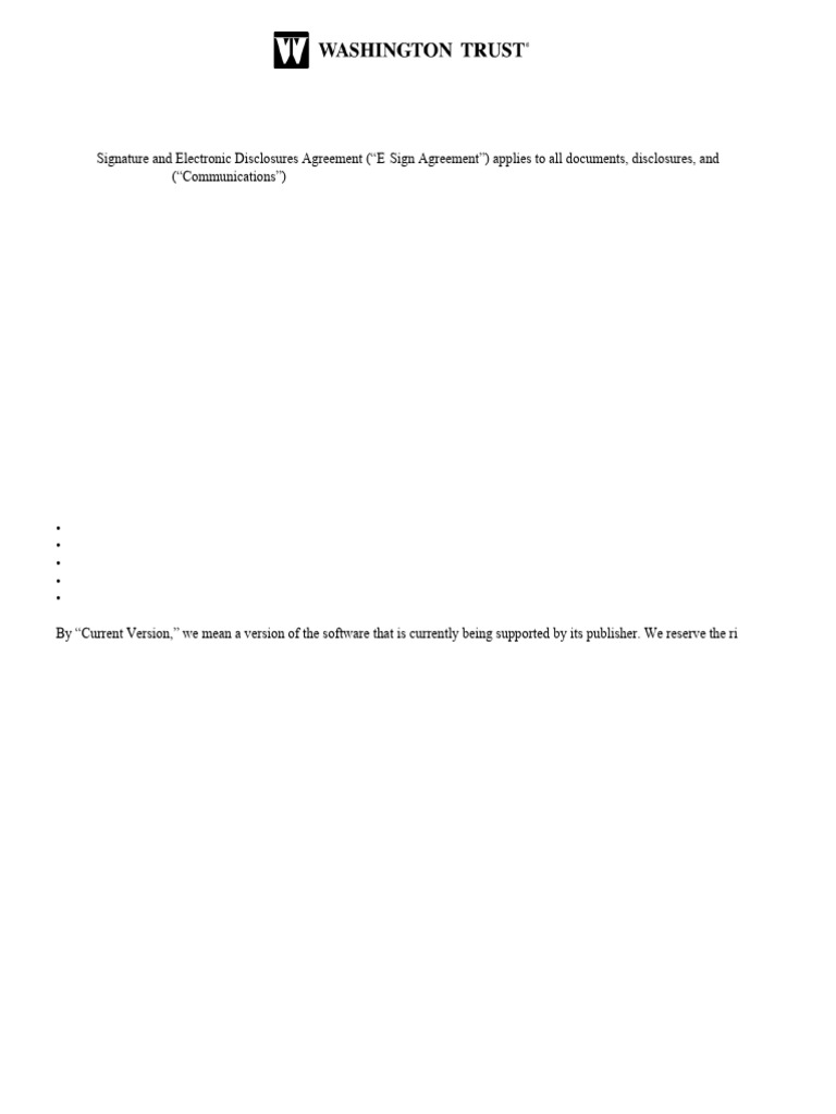 E-Signature and Electronic Disclosures Agreement | PDF