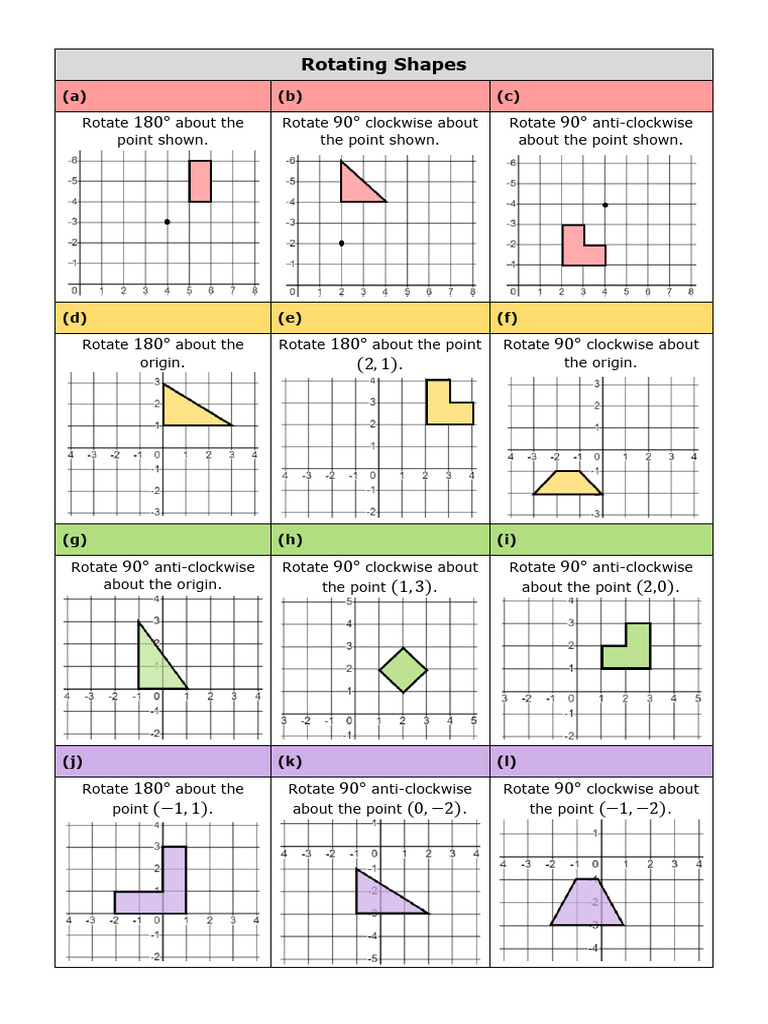 Rotations Practice Grid | PDF