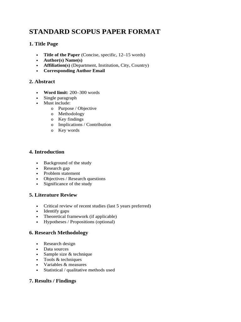 Standard Scopus Paper Format | PDF