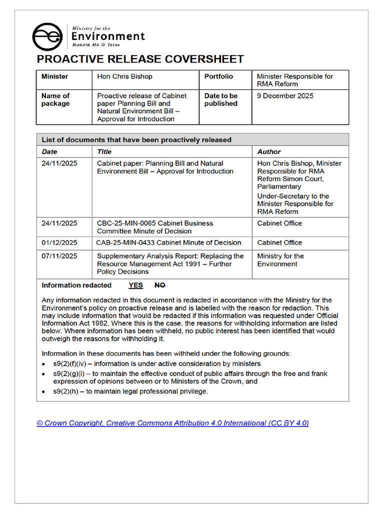 Planning Bill and Natural Environment Bill | PDF | Treaty | Policy