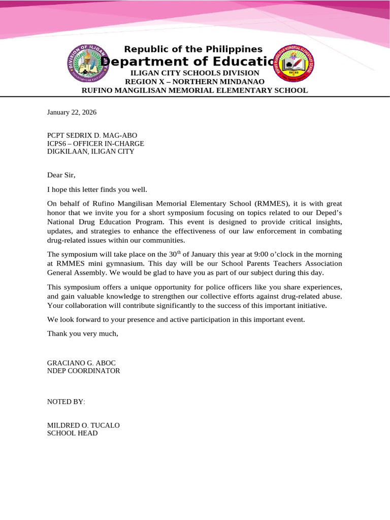 Ndep Letter | PDF
