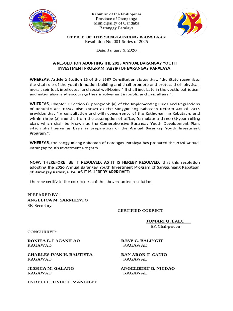 Abyip 2025 Resolution | PDF | Government