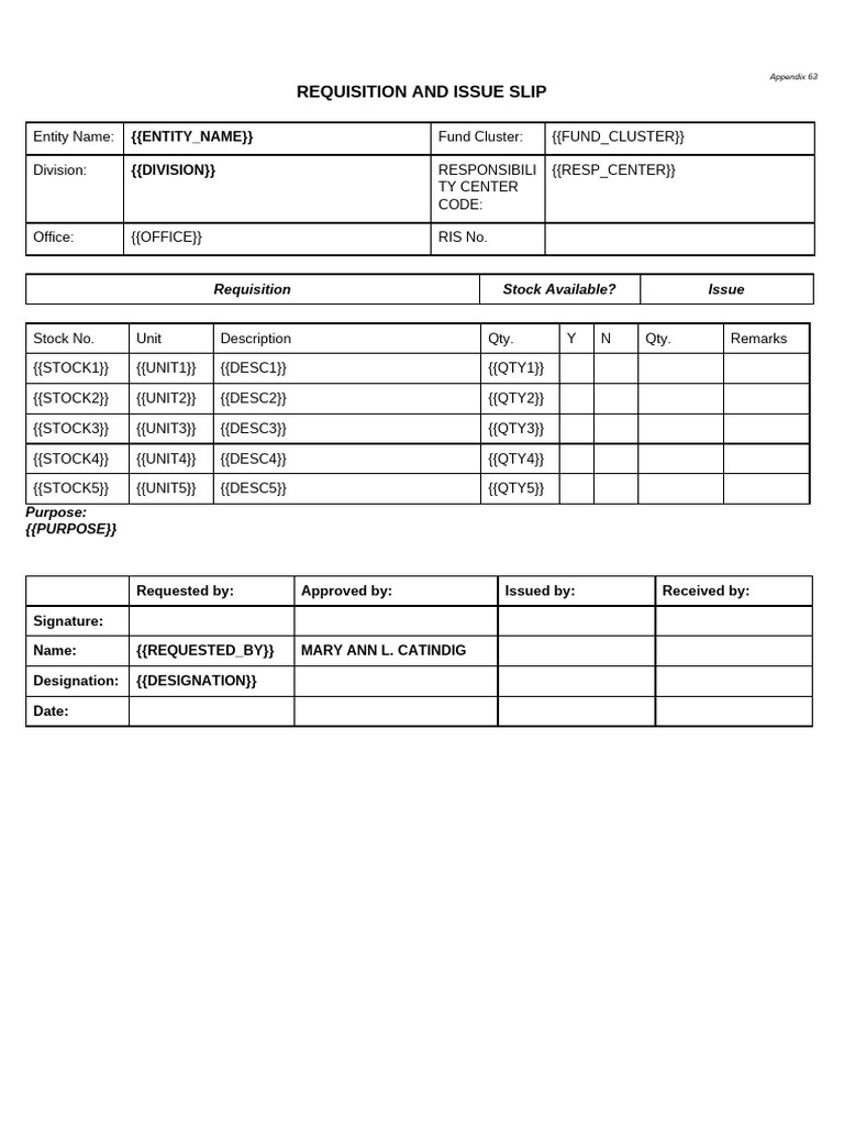 Ris Template - Auto Generated | PDF