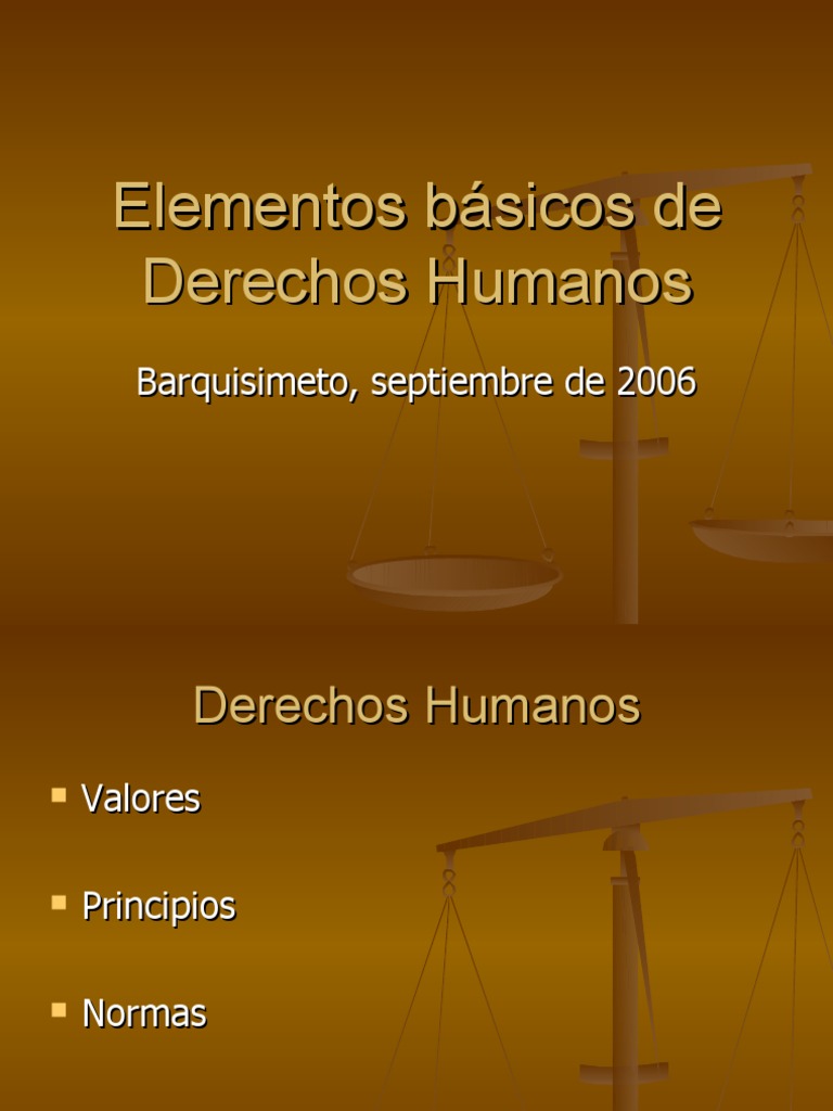 Elementos Esenciales de los Derechos Humanos | PDF | Derechos humanos ...