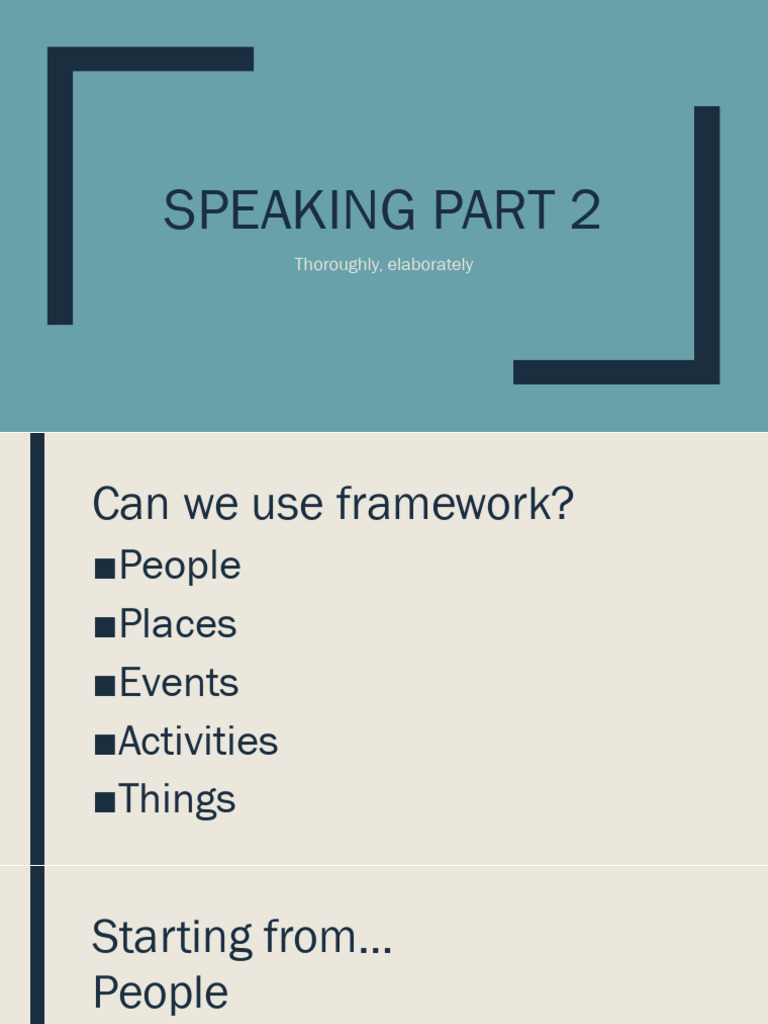 Speaking Part 2 | PDF