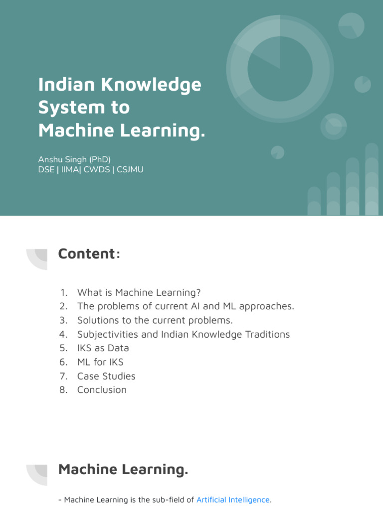 Indian Knowledge System To Machine Learning. | PDF | Artificial ...