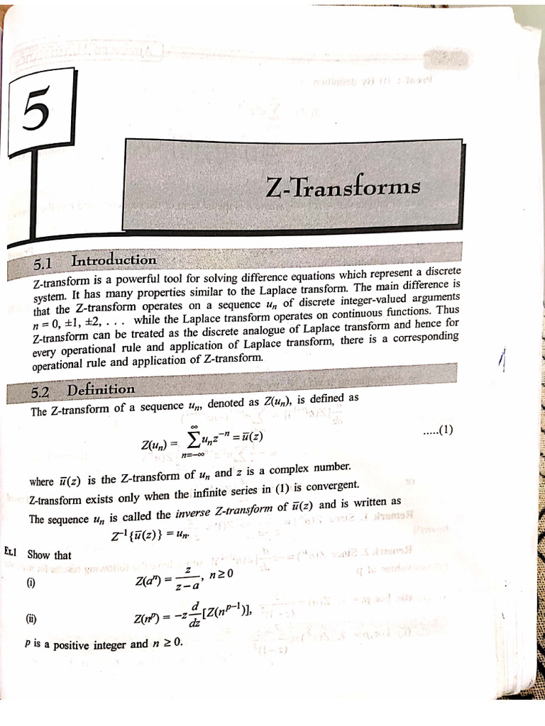 Math Z Transform | PDF