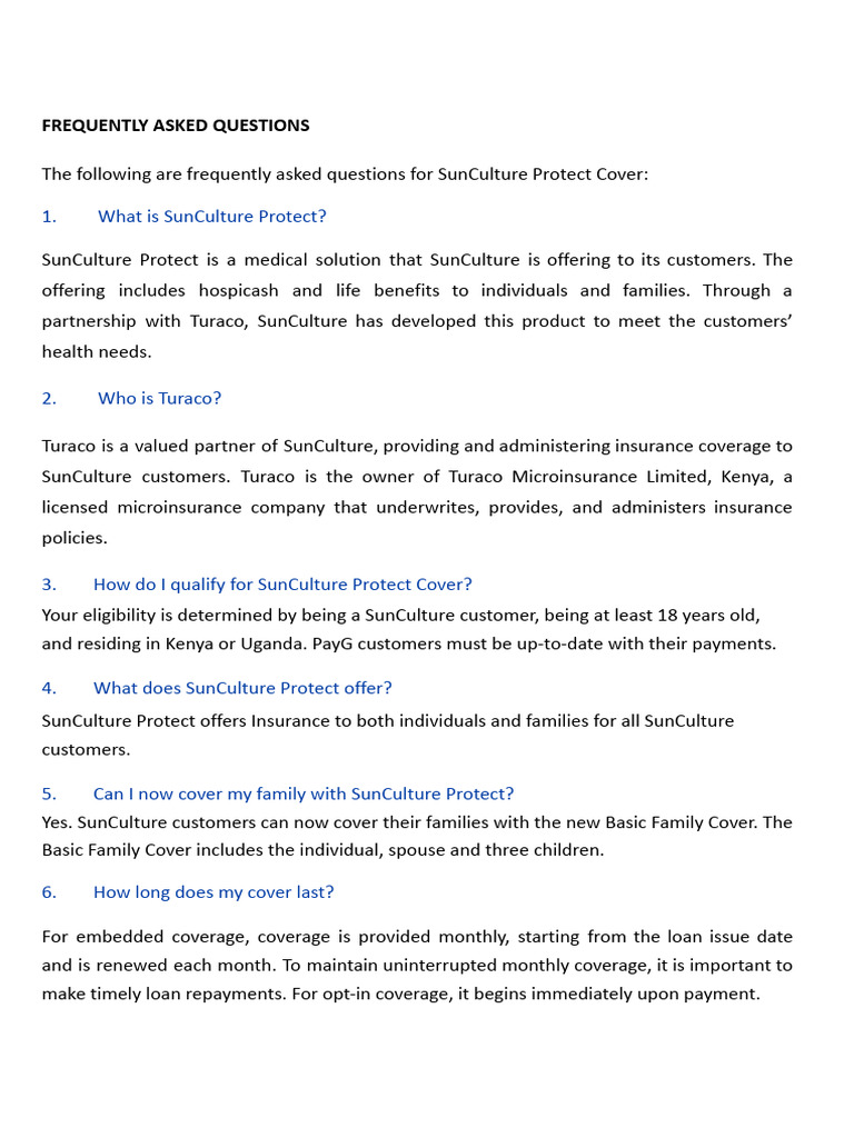 Insurance Faq | PDF | Insurance | Financial Services