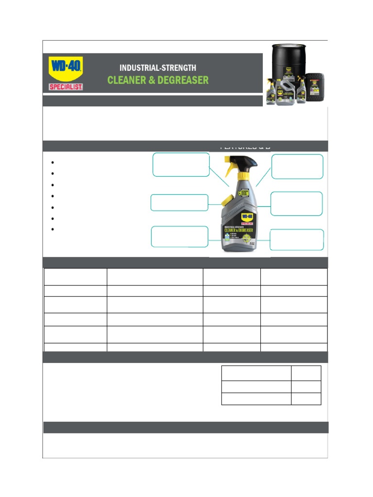 Cleaner & Degreaser: Industrial-Strength | PDF | Toxicity ...