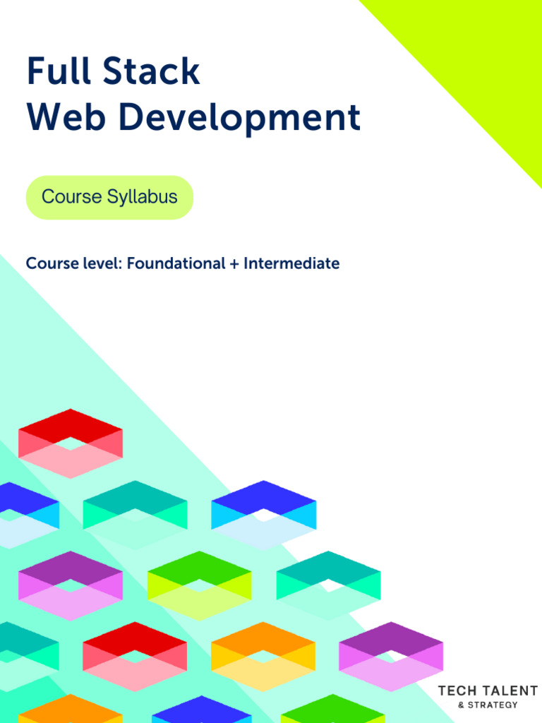 Full Stack Web Development (2023 Syllabus) | PDF | Java Script | Databases