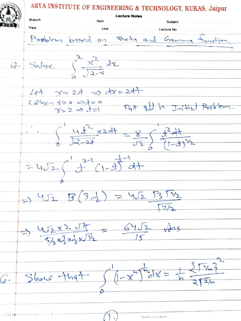 Beta Gama, Maths | PDF