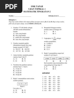 Soalan Matematik Tingkatan 1
