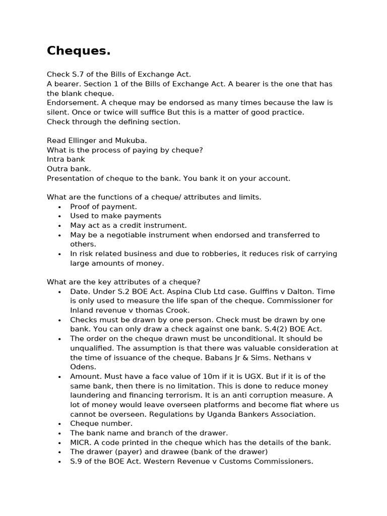 Banking | PDF | Cheque | Negotiable Instrument