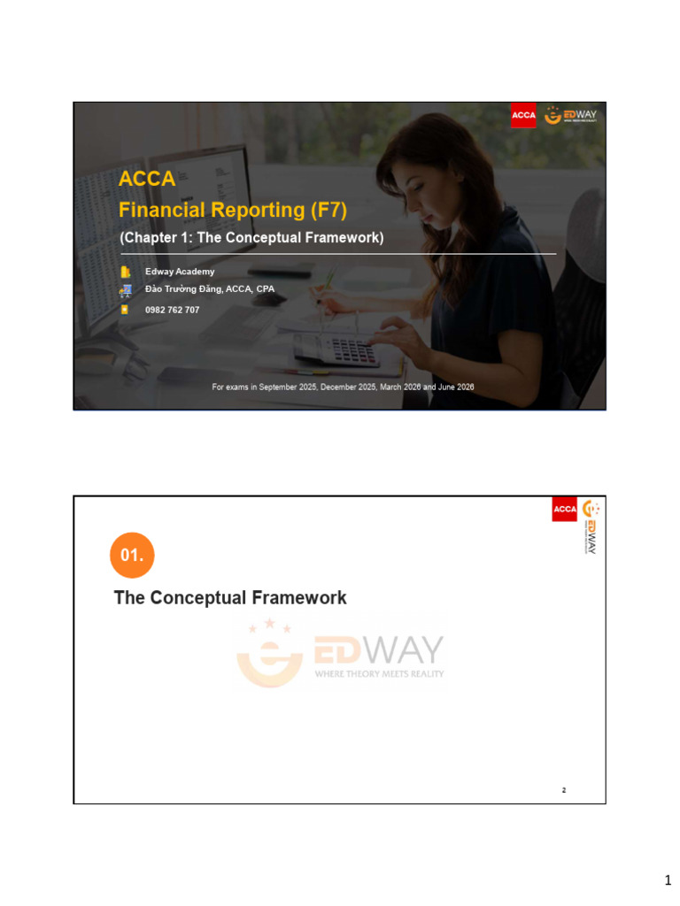 ACCA - FR (F7) - Chapter 1 - The Conceptual Framework (To Student ...