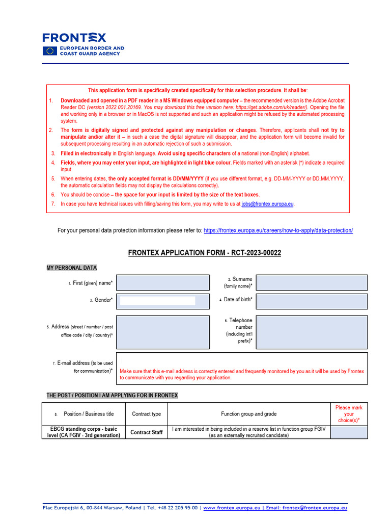 Application Form RCT 2023 00022 | PDF