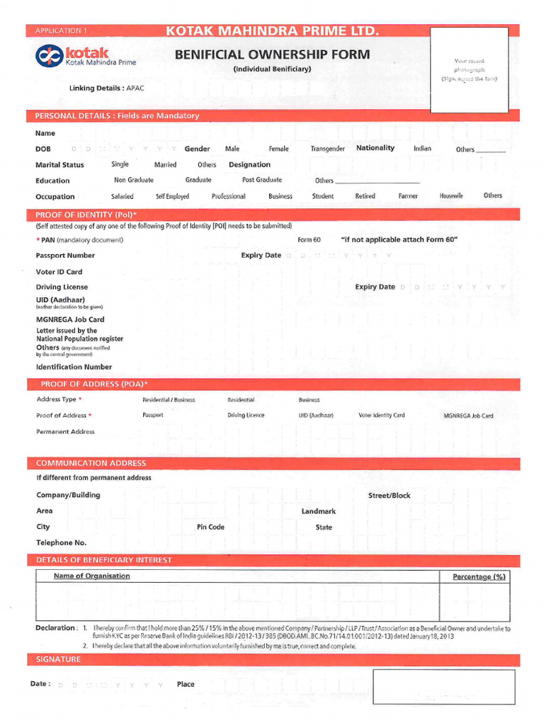 Bo Application Form | PDF