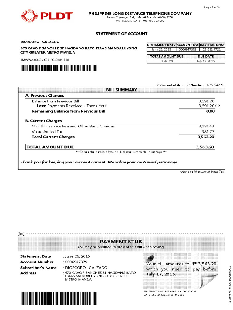 Total Amount Due 3,563.20 | PDF | Value Added Tax | Payments