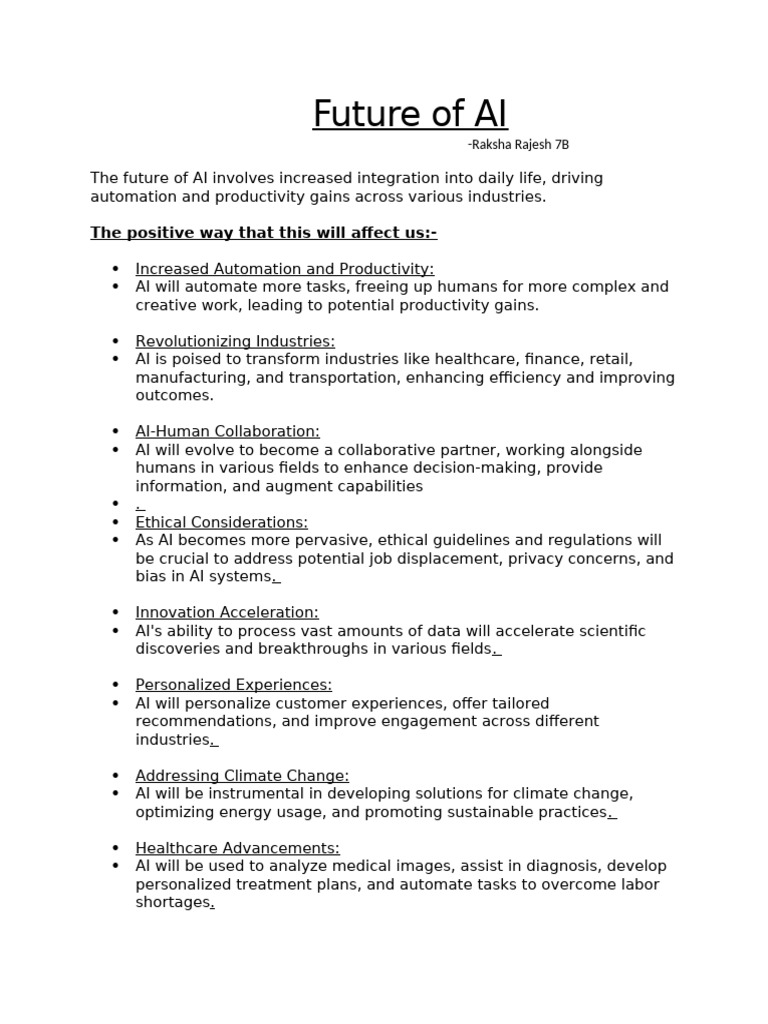 Future of AI | PDF | Artificial Intelligence | Intelligence (AI ...
