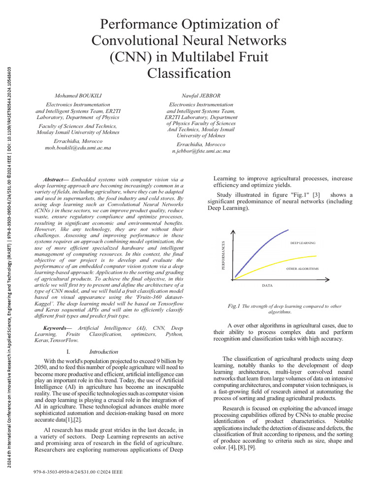 Performance Optimization of Convolutional Neural Networks CNN in ...