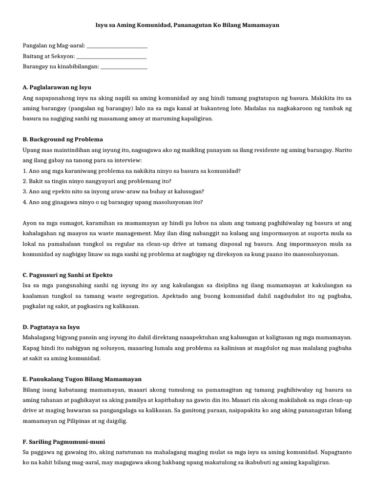 Ap8 q4 Performance Task | PDF