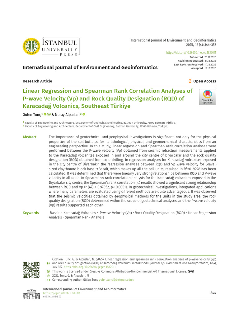 10 26650-Ijegeo 1832011-5459799 | PDF | Regression Analysis | Spearman ...