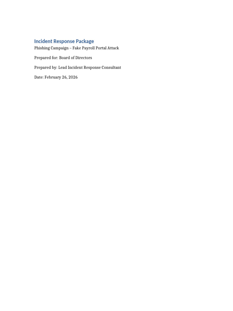 Phishing Incident Response Package | PDF | Phishing | Computer Security