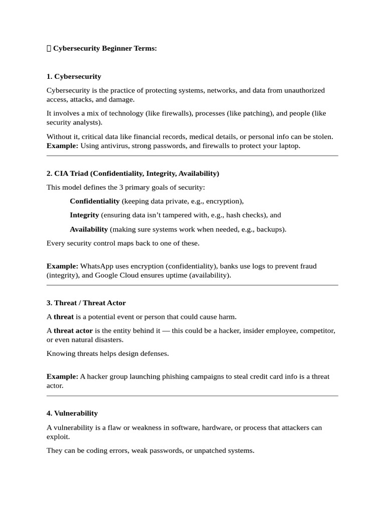 Cybersecurity Beginner Terms | PDF | Public Key Cryptography | Malware