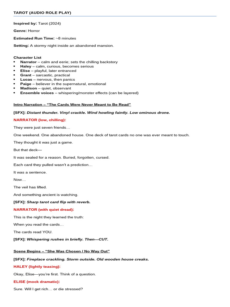 Audio Roleplay | PDF