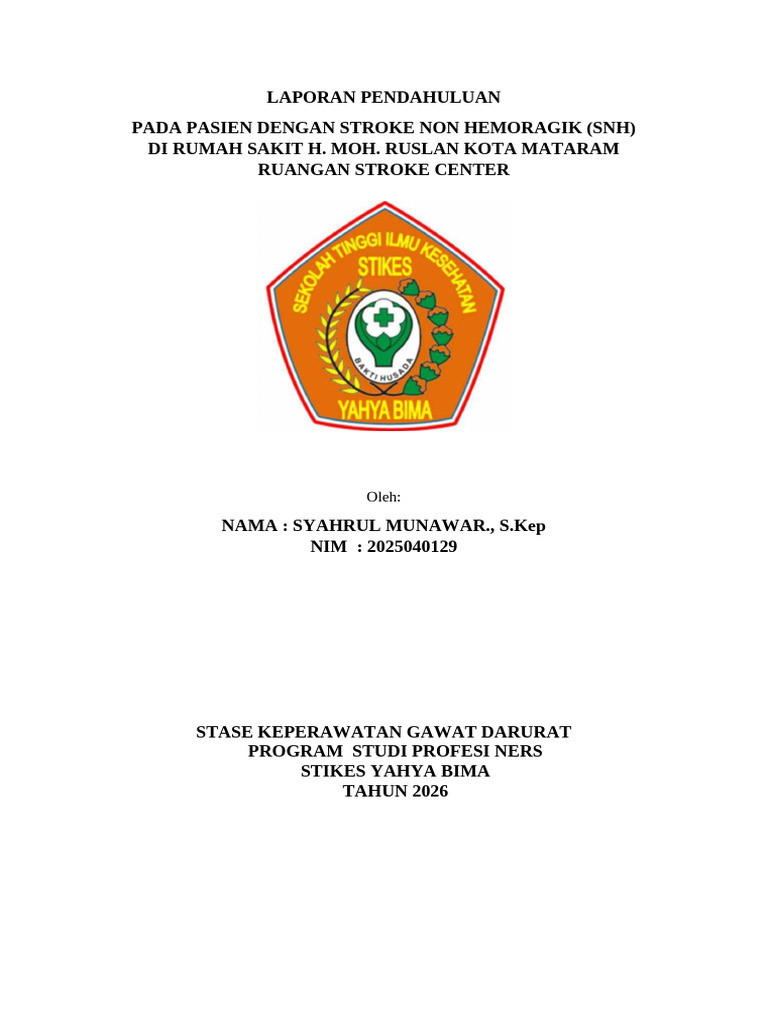 Snh-Stroke-Non-Hemoragik SM | PDF