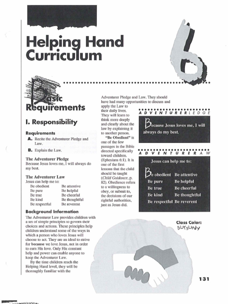Helping Hand Teachers Manual | PDF