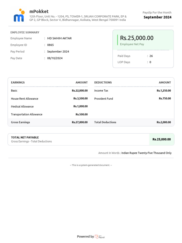 Payslip 0865 Oct 2024 8484070842853399452 1732548985884 | PDF