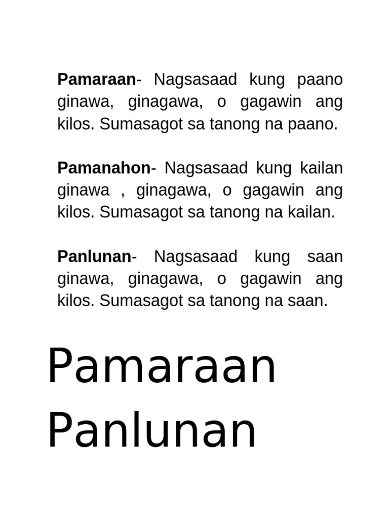 Pamaraan | PDF