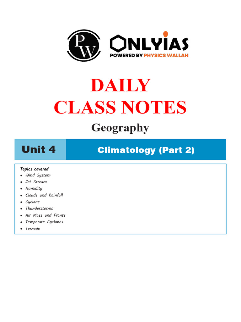 Physical Geography Unit 04: Daily Class Notes | PDF | Humidity ...