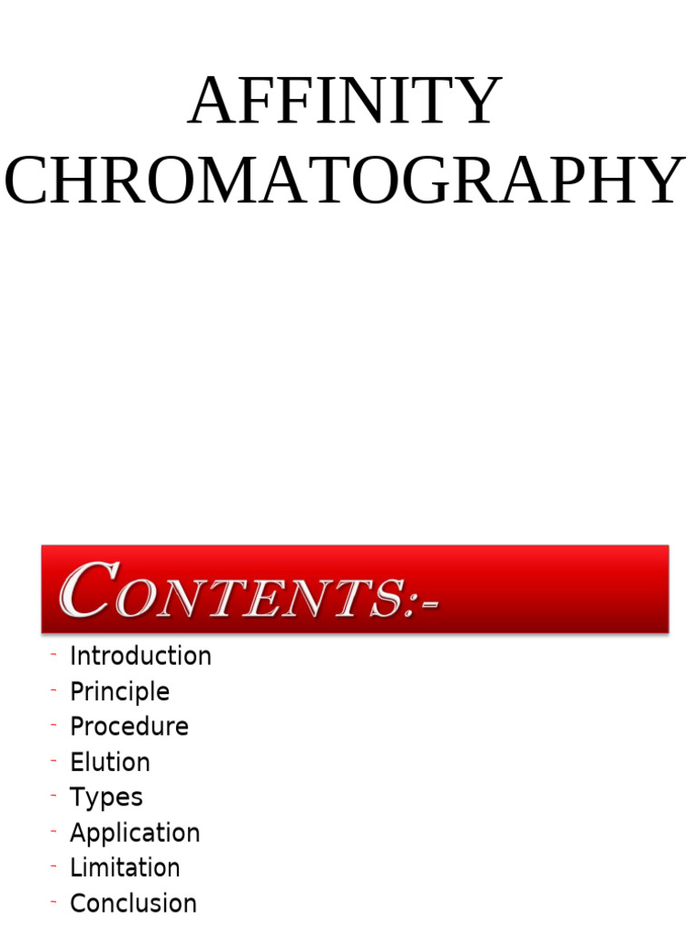 Affinity Chromatography | PDF | Protein Purification | Chromatography