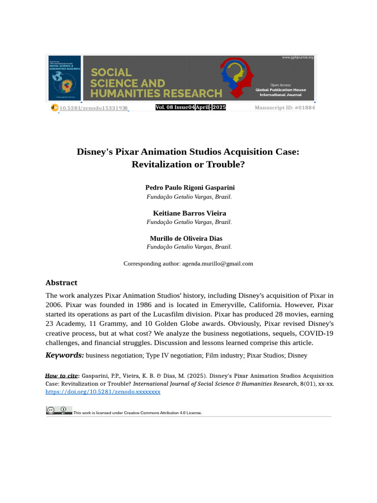 Article Disney | PDF | Pixar | The Walt Disney Company
