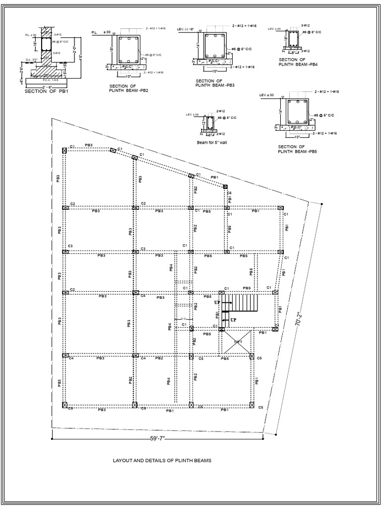 Layout and Details of Plinth Beams | PDF | Chess Theory | Chess