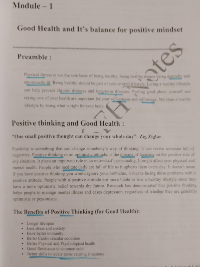 SFH Module 1 | PDF